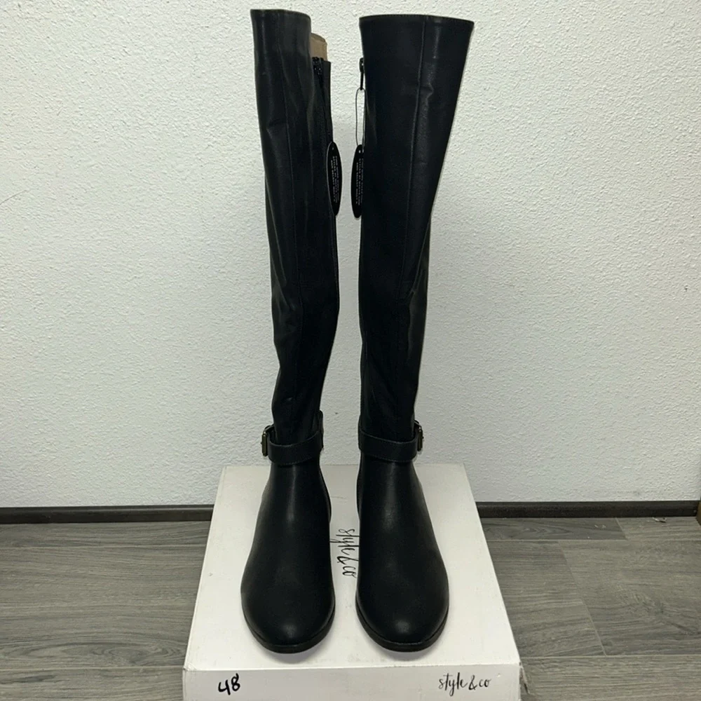 Style & Co. Womens Kimmball Solid Over-The-Knee Boots